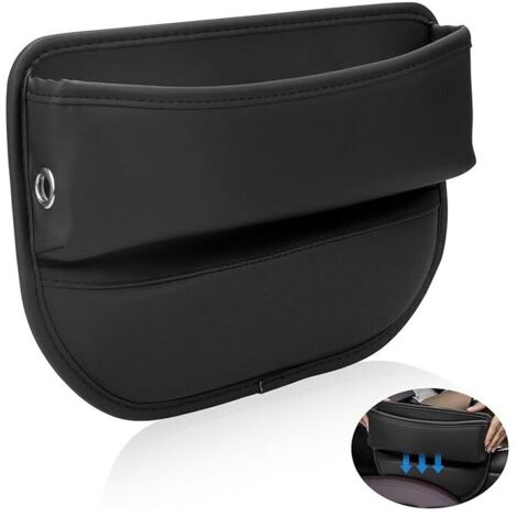 Organisateur Voiture, Stockage d'écart de Siège de Voiture, Organisateur d'espace de siège de voiture Boîte de rangement de console centrale de voiture cuir PU, pour Téléphones Mobiles Clés Lu