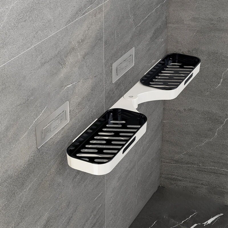Organisateurs et rangements de salle de bain Étagères de salle de bain rotatives à montage mural Étagère de douche en plastique pour l'intérieur