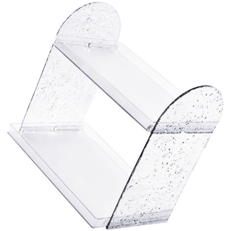 Organiseur Bureau Double Étage Transparent PP - Rangement Cosmétiques & Stylos Bureau Maison Bureau