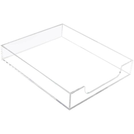 Organiseur de bureau en acrylique pour courrier, plateau de rangement