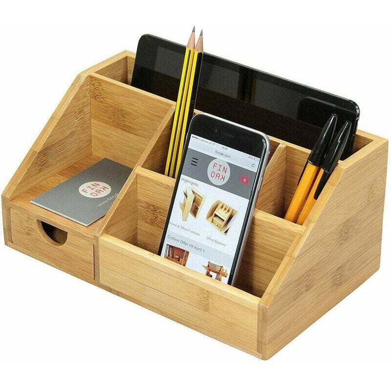 Organiseur De Bureau En Bois - Porte-stylo Avec Tiroir - Rangement Bureau Organisateur - Boite De Rangement Bureau - étagère De Bureau - Organisateur