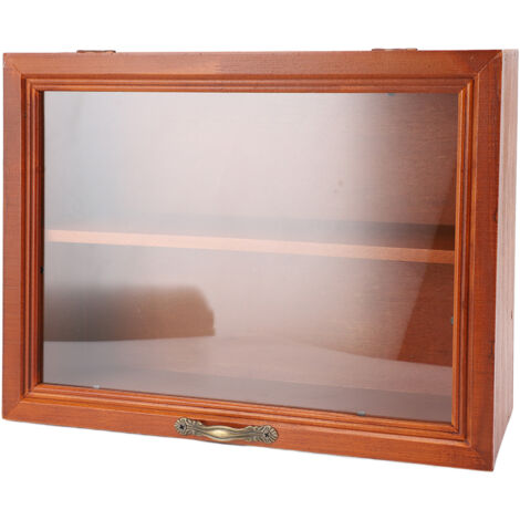 Organiseur de bureau en bois, présentoirs autoportants en bois, armoire pour mini figurines et cosmétiques