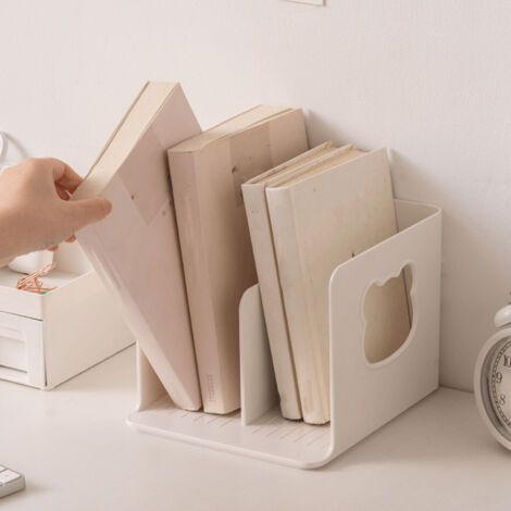 Organiseur de Bureau Multifonctionnel Portable avec Design Cute et Trou en Forme d'Ours pour Étudiants et Professionnels - 1 x Support de Fichier en Plastique Résistant de 320g