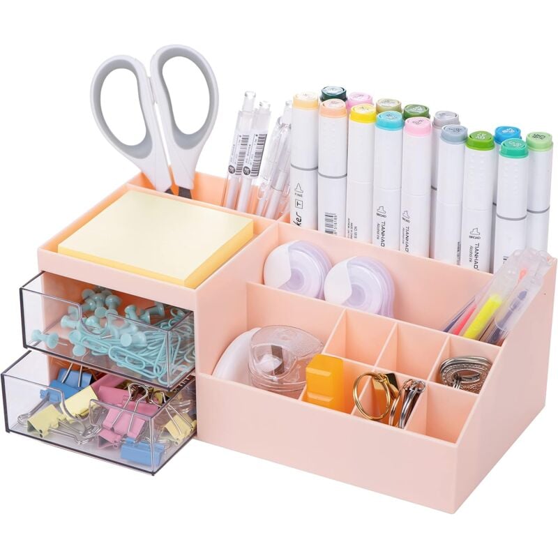 Organiseur de bureau - Pot à crayons - Pot à stylos pour bureau mignon - Organisation et accessoires de bureau
