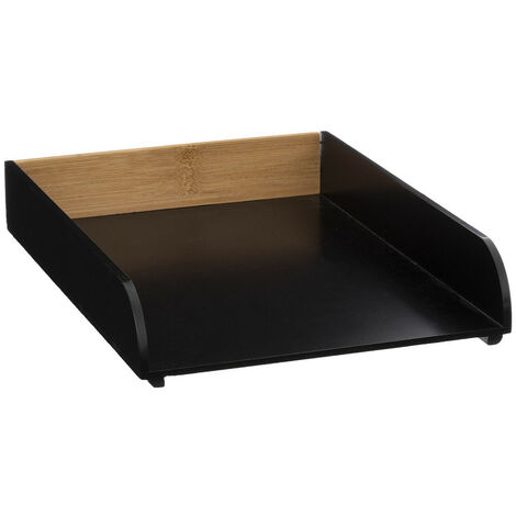 FITUEYES Organiseur Bureau Bois Noir avec 5 Rangements Fournitures Support  d'Imprimante 41.9x24x25cm DO304202WB : : Fournitures de bureau