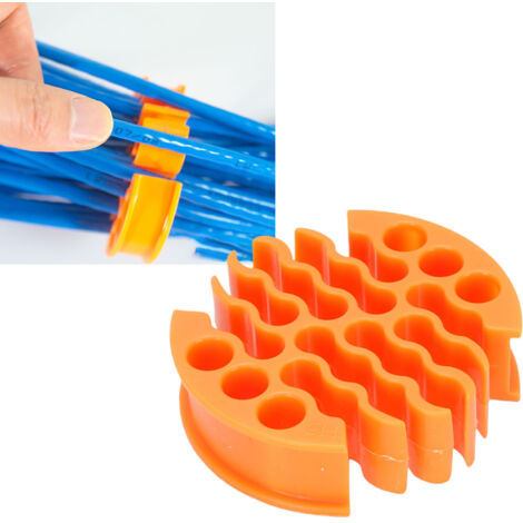 Organiseur de Cables PC Orange pour CAT 5/5E/6, Supportant 30 Cables, Trou 0.7cm