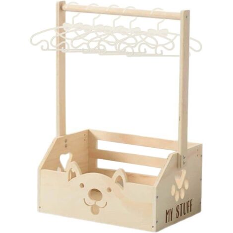 Organiseur de douche pour bébé - Panier de rangement en bois