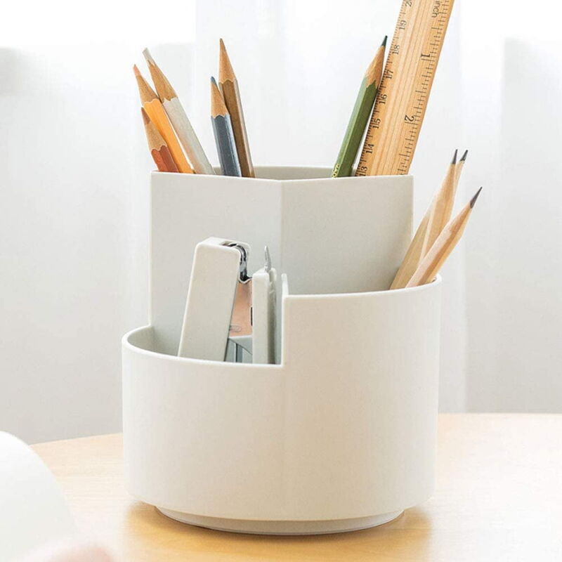 Feiyue - Organiseur de fournitures artistiques, pot à stylos 3 compartiments, organiseur de fournitures scolaires pour stylos, crayons de couleur,