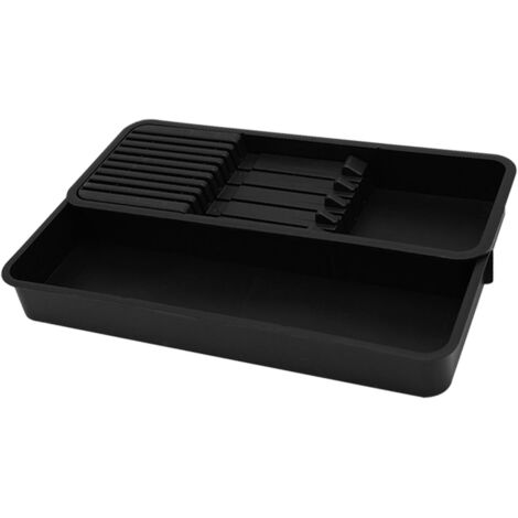 Organiseur de tiroir – Bloc universel 40 x 15,5 5 cm  Étagère étendue facile d'entretien Design cloison, design rangement pour éplucher, couteaux cuisine organisateur -