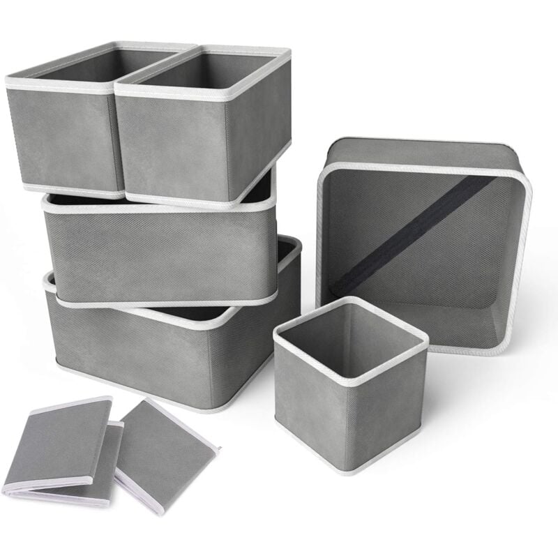 Organiseur de tiroir, boîte de rangement pliable en tissu pour sous-vêtements, soutiens-gorge, chaussettes, cravates, écharpes, jouets, lavable