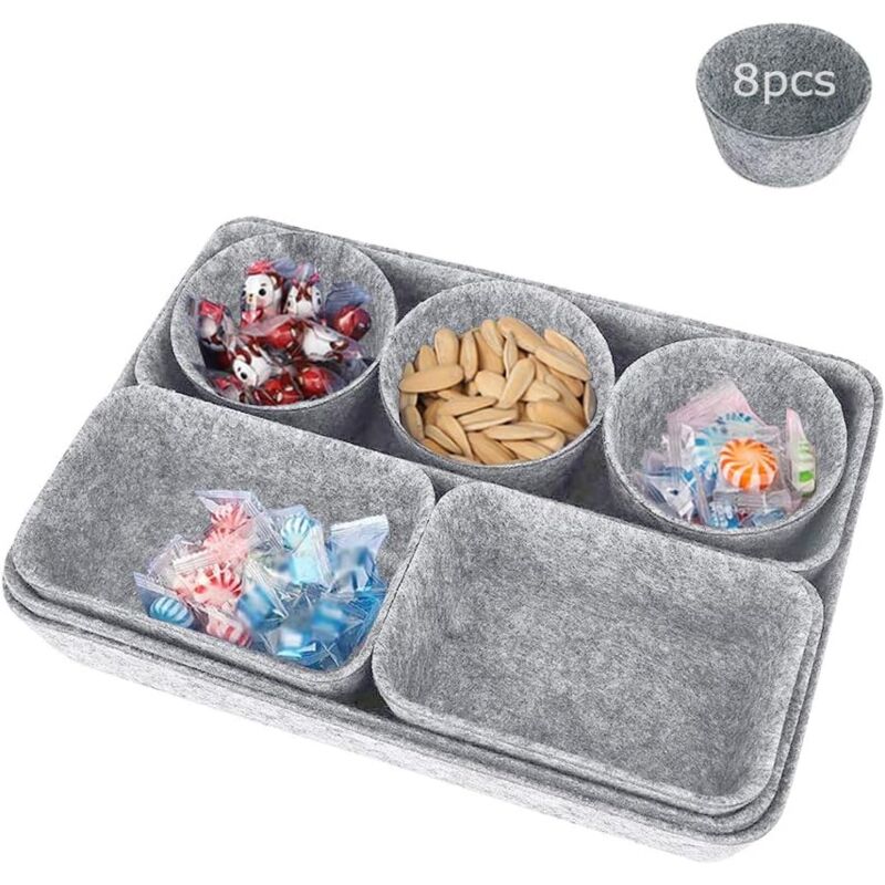 Organiseur de tiroir en feutre, organiseur de bureau en feutre, panier de rangement en feutre, séparateur de rangement, organiseur de tiroir de