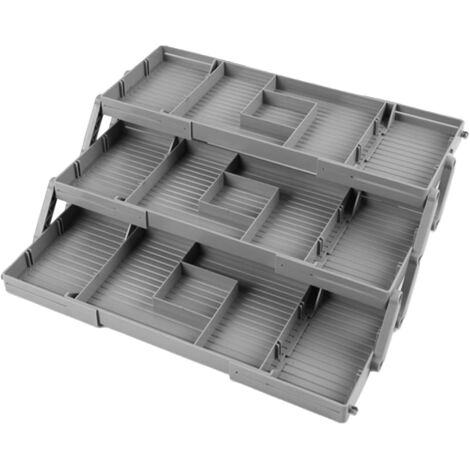 Organiseur de tiroir maquillage, séparateurs tiroir, plateau à couverts extensible – Rangement et organisation la cuisine, organisateur multi-usage pour ustensiles avec compartiments 3 Étages. -