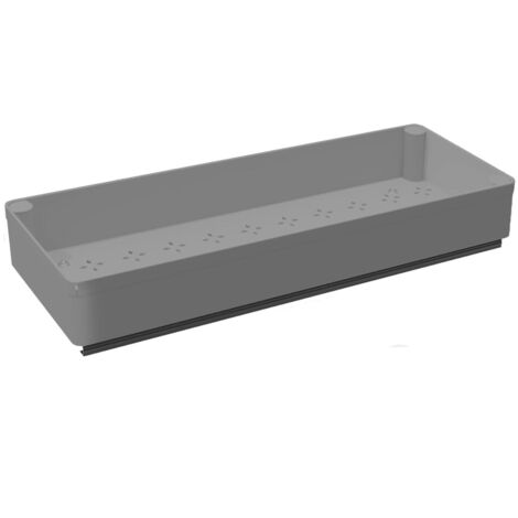 Organiseur de tiroirs extensibles 3 pieces rangement ABS multi niveaux pour cuisine placard couleur gris pratique durable.