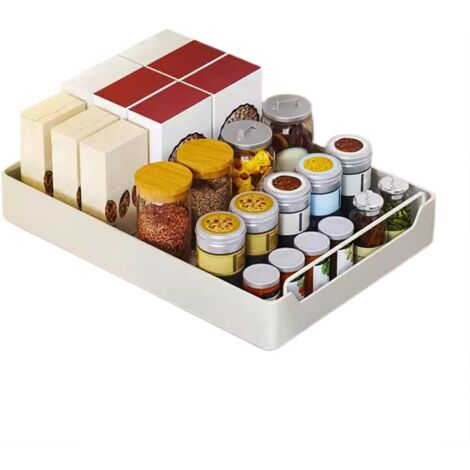 Organiseur d'ustensiles de cuisine – Séparateurs tiroir télescopiques  Plateau rangement cuisine, porte-ustensiles coulissant, organisateur d'argenterie 30 Cm. -