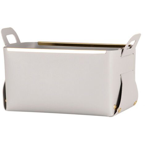 Organiseur Portable En Cuir - Corbeille Valet Souple et Dépliante Pour Voyage - 24.5x14.5x13cm avec 2 Cords de Fixation - Ideal Clés Stylo Bureau Maison
