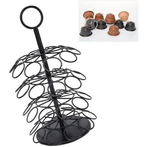 Organiseur pour Capsules Café 40 Pods Rotatif 360° Assemblage Simple Structure Stable Métal Mano