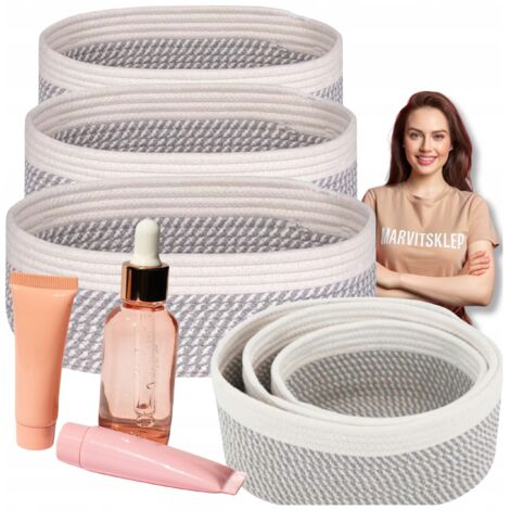 ORGANIZADOR BOHO SET 3 PIEZAS PREMIUM cesta cosméticos juguetes cesta baño
