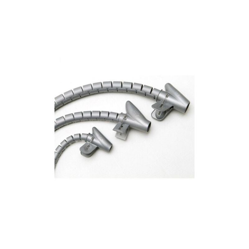 

Organizador cables con clip gris 15 mm. 2,5 m.