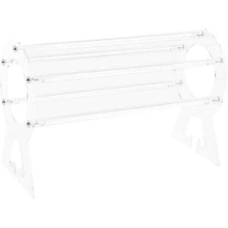 Organizador de accesorios para el cabello de acrílico resistente y moderno que ahorra espacio: organizador eficaz para el dormitorio o el vestidor, como se describe.