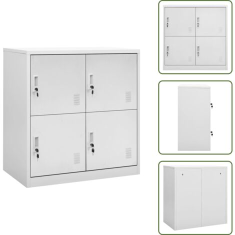 Organizador de almacenamiento - vidaXL Armario taquilla de acero gris claro 90x45x92,5 cm - Armario para oficina
