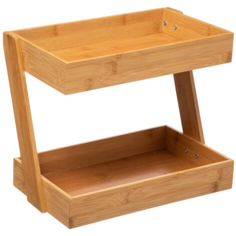 Organizador de bambú de 2 vías grande