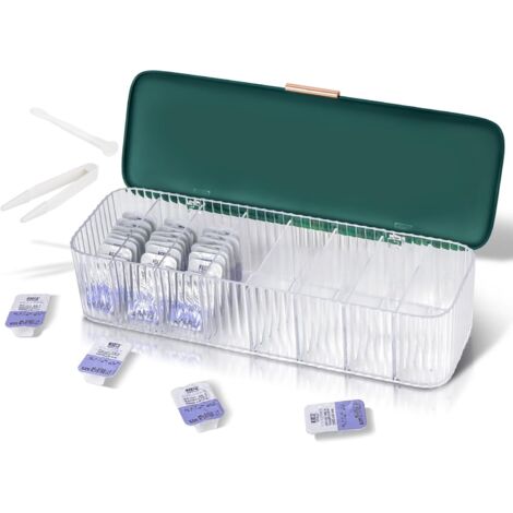 Organizador de cables de carga: fácil de guardar sin bridas. Accesorio para cajón de escritorio, color verde.
