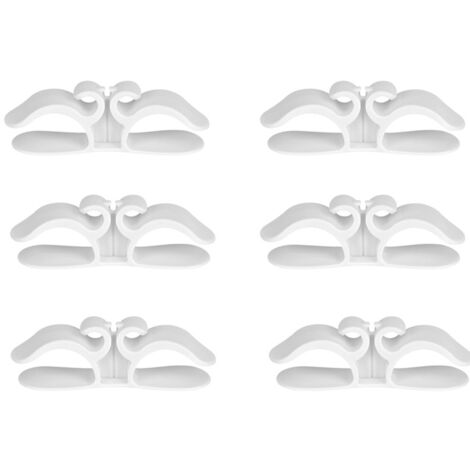 Organizador de cables de cocina, 9,6 x 3 cm, pequeño enrollador de cables multifuncional para electrodomésticos de cocina, blanco, 6 unidades.
