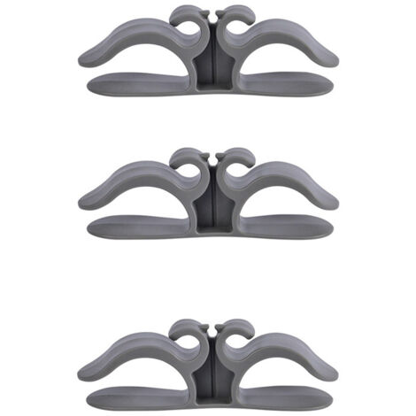 Organizador de cables de cocina, 9,6 x 3 cm, pequeño enrollador de cables multifuncional para electrodomésticos de cocina, gris, 3 unidades.