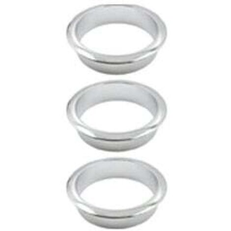 Organizador de cables de escritorio - Anillo decorativo para cajas de cables de muebles, gestión de cables para computadoras de escritorio, paquete de 3 (plata brillante)