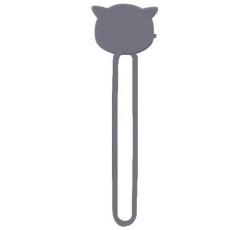 Organizador de cables de silicona gris