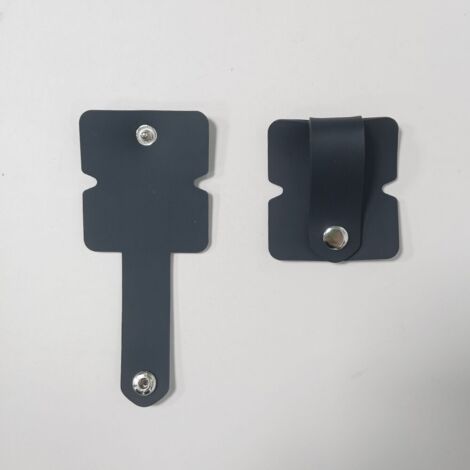 Organizador de cables para auriculares, 12 x 5 cm, de silicona, con clip de sujeción, correa para cables, negro.