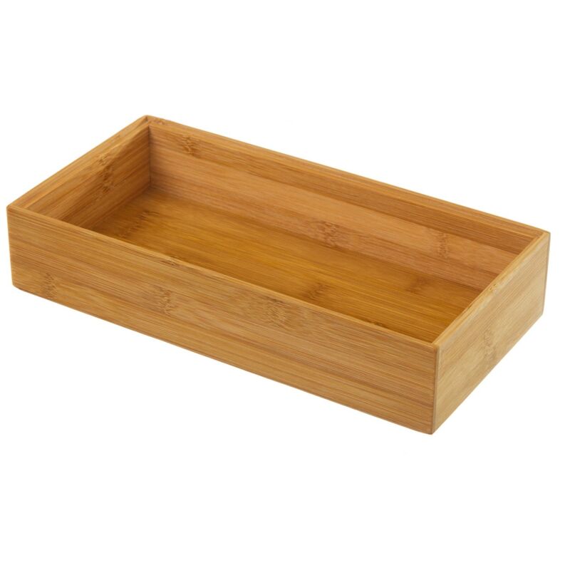 

Organizador de cajón marrón nórdico de madera de 15x6x23 cm