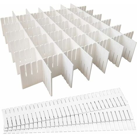 Organizador de cajones Divisor de cajón 8 PCS Divisor de cajón ajustable para suministros de oficina, dormitorio, cocina, utensilios de maquillaje