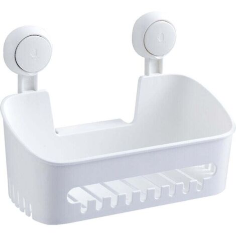 Organizador de ducha con ventosa, juego de jabonera y portacepillos de dientes, organizador de ducha sin taladrar, cesta de ducha extraíble, organizador de almacenamiento impermeable con ventosa