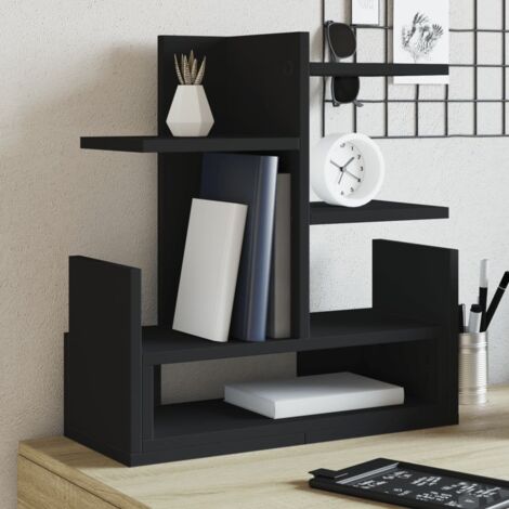 Organizador de escritorio madera ingeniería negro 49x20x52,5 cm vidaXL