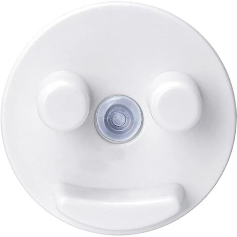 Organizador de esponjas, soporte con ventosa debajo del fregadero para cocina y baño, autodrenante, apto para lavavajillas, admite una esponja con cara sonriente (esponja no incluida), color blanco (1