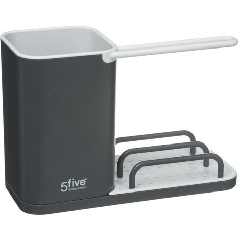 Organizador de fregadero neo gris - organizador de fregadero gris neo, abs, dimensiones l. 21 x a. 8,8 x a. 14,6 cm - 5Five - GRIS OSCURO