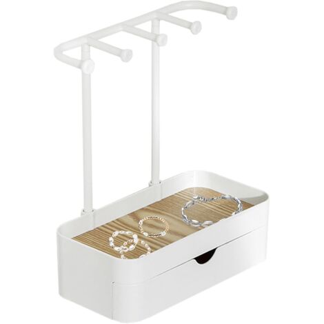 Organizador de joyas, expositor de collares, bandeja de escritorio para guardar joyas  Cajón organizador de pulseras multifuncional para oficina, tocador y dormitorio
