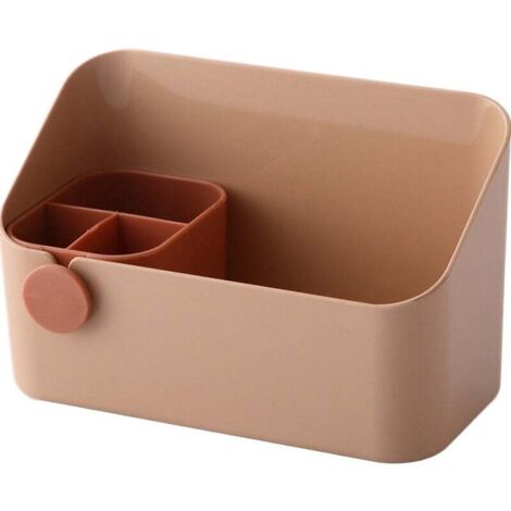 Organizador de maquillaje KZQ para cosméticos, organizador interior de armario con espejo, caja de almacenamiento de cosméticos para armario de baño