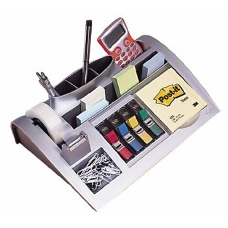 ORGANIZADOR DE MESA +POST IT BLOC NOTAS 654 + POST IT INDEX 4 DISP PEQUEÑOS + ROLLO CINTA SCOTCH MAGIC 19X33M