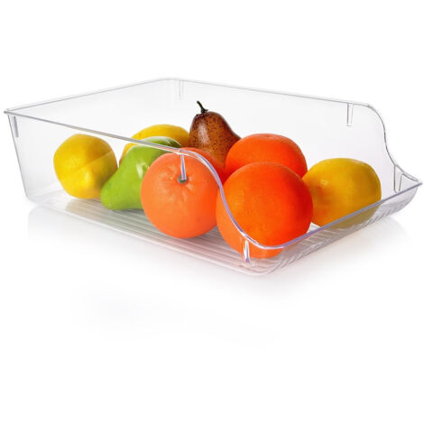 Organizador de nevera para cocina, contenedor de almacenamiento de alimentos, 35 x 22,5 x 10 cm