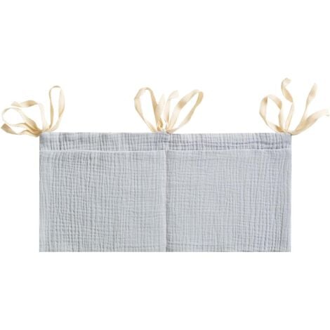 LINGHHANG Organizador de pañales colgante (1 pieza gris), organizador de cuna para cama, organizador de cuna para habitación de bebé