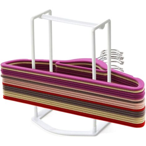 Organizador de perchas Crediri blanco/soporte para perchas/apilador de perchas/organizador de perchas