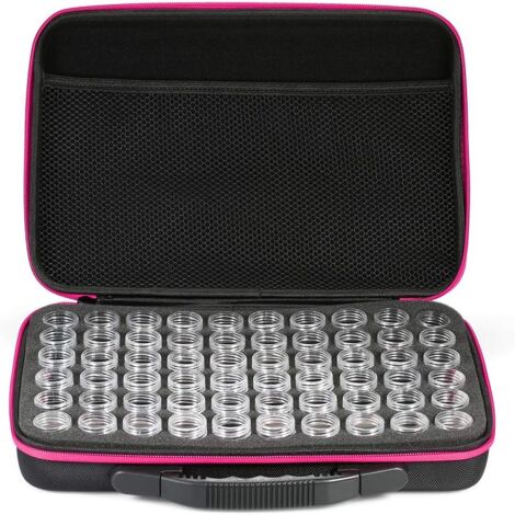 Organizador de pintura de diamantes, 60 cajas de clasificación, frascos para guardar piezas pequeñas, caja para pintura de diamantes