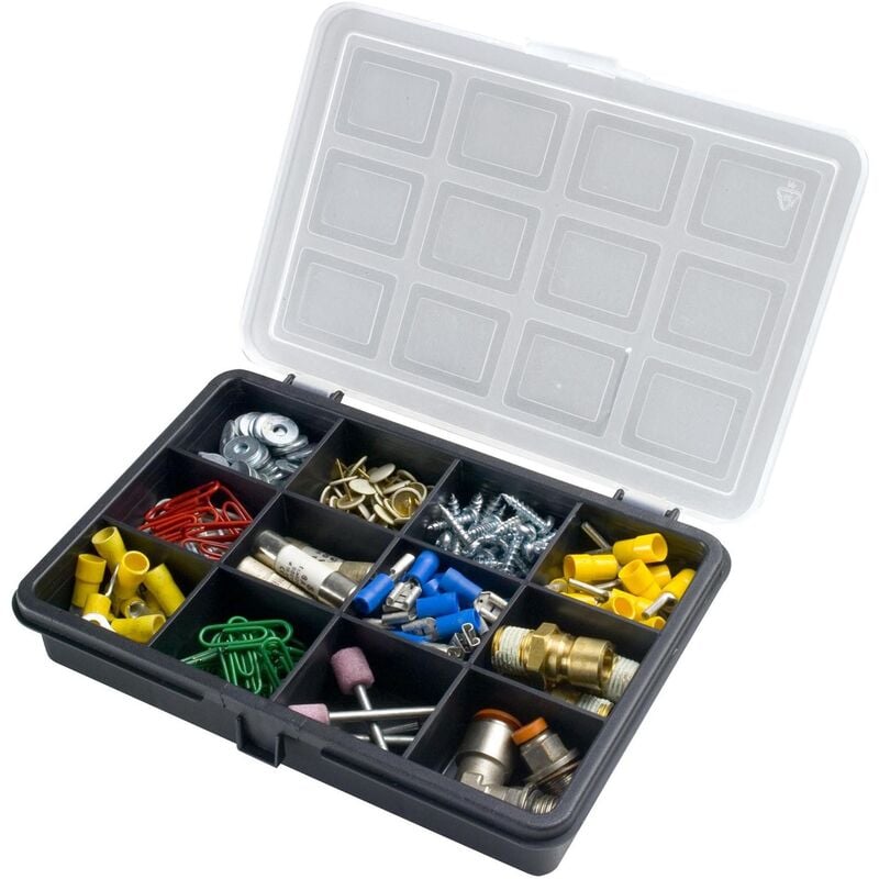 

Organizador de plástico con 12 compartimentos L 180 x P 128 x H 32 mm