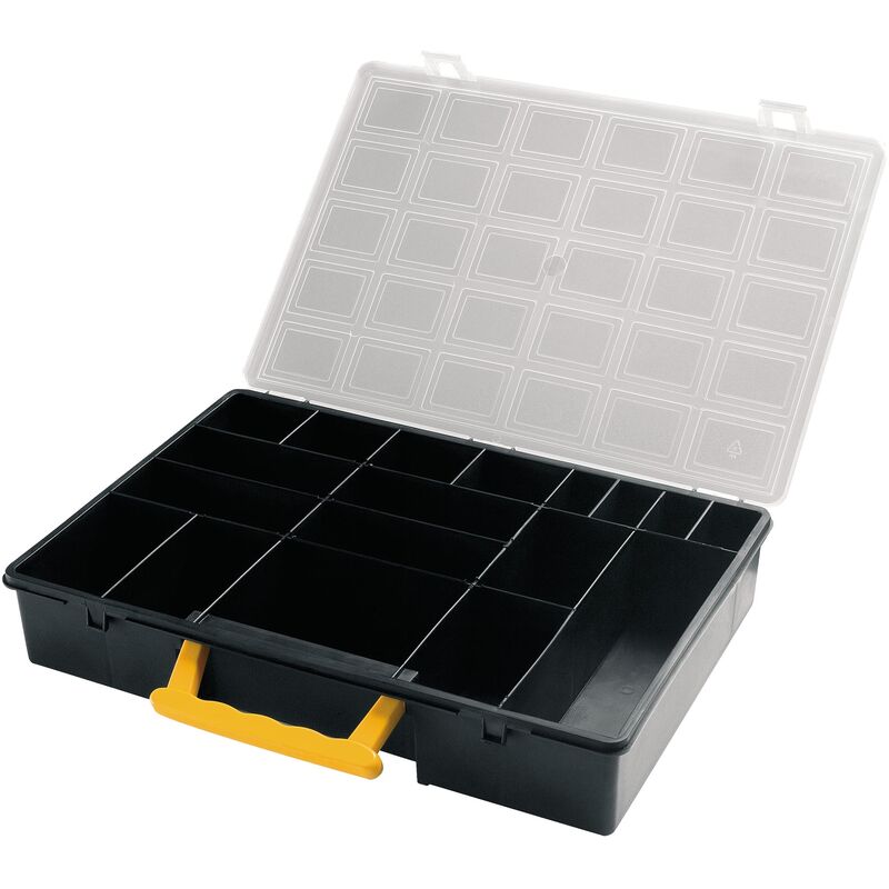 

Organizador de plástico L 360 x P 252 x H 64 mm, con tapa transparente