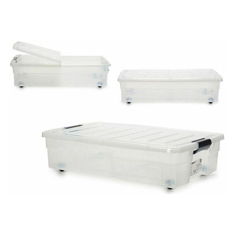 

Organizador de Ropa y Zapatos (60 l) Blanco Transparente (46 x 18 x 75 cm) (46 x 18 x 75 cm)