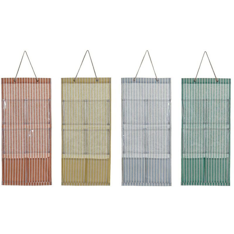 

Organizador de Tela Colgante DKD Home Decor Poliéster Algodón (26 x 3 x 66 cm) (4 pcs)