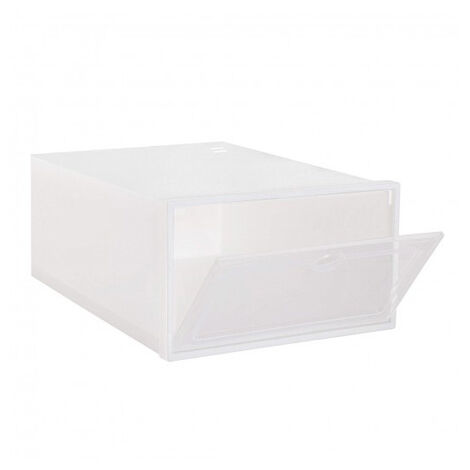 Set de 6 cajas de almacenaje 33x23x12cm - cajas organizadoras con tapa,  pack de cajas apilables para