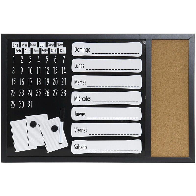 

Organizador DKD Home Decor Corcho Metal Papel Madera MDF (7 pcs) (60 x 1 x 40 cm)